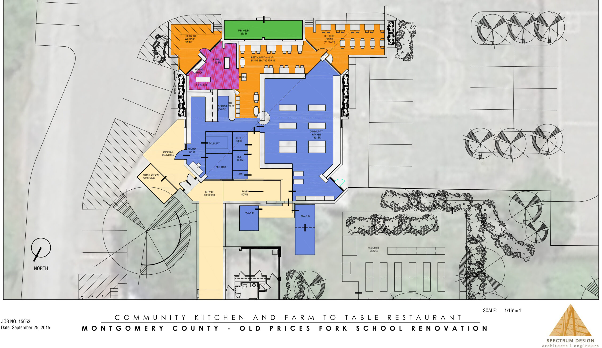 Map of building floor plan